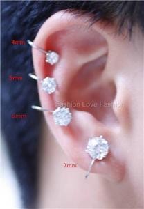 Stud earring sizes 4mm, 5mm, 6mm, 7mm PICTURE EXAMPLES